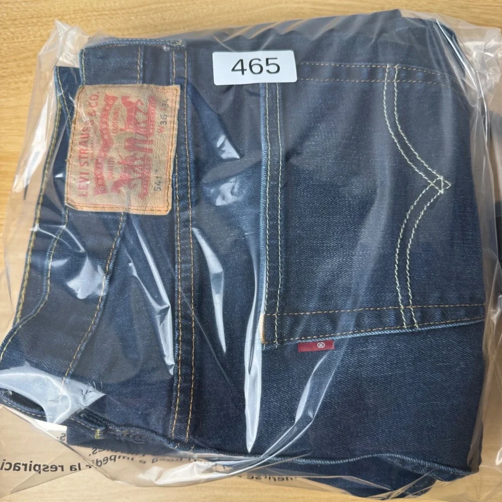 Levi's 541 Mens Dark Wash Athletic Fit Tapered Leg Jeans 36x34 (36x32) Distress